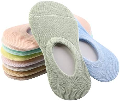 BOOPH 10 pari čarapa bez izložbe za djevojčice protiv klizanja niske izrezane dječje čarape 3-12 godina