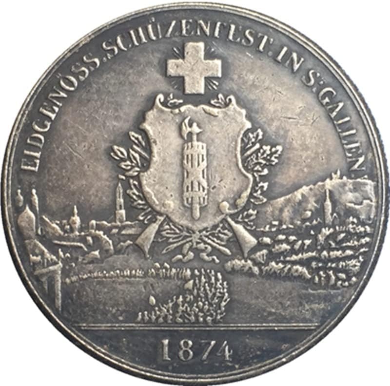 Qingfeng 1874 švicarski kovanica Coin COIN prikupljana antiknog kovanica kovanica može puhati