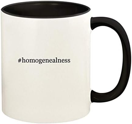 Knick Knack pokloni #homogenealness-11oz Hashtag keramička ručka u boji i unutrašnja šolja za kafu, Crna