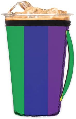 Ledeni rukav za piće s ručkama LGBT ponos Rainbow prugast izolator neoprenski čaše za hladne napitke Pića,