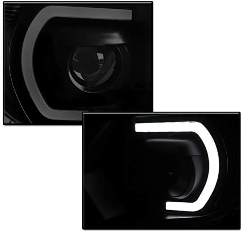 ZMAUTOPARTS Mono-Eye LED DRL Crni / dimni projektor farovi sa 6 plavim LED DRL svjetlima za 2012-2015 Toyota