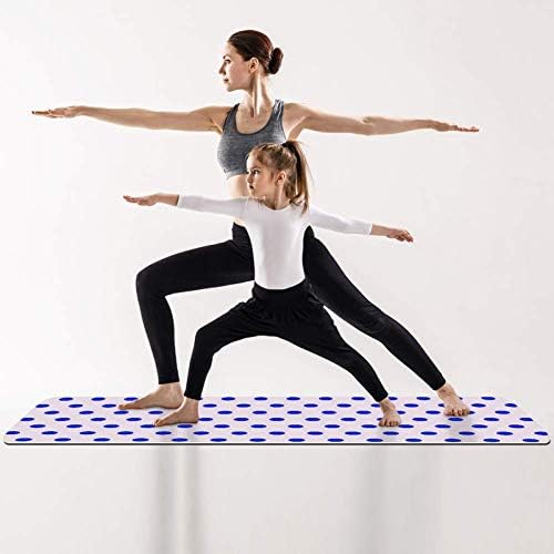 DJROW Yoga Mat Polka Blue Dots prirodna Pilates Vježba Mat Eco Friendly Gym mat Debljina 1/4