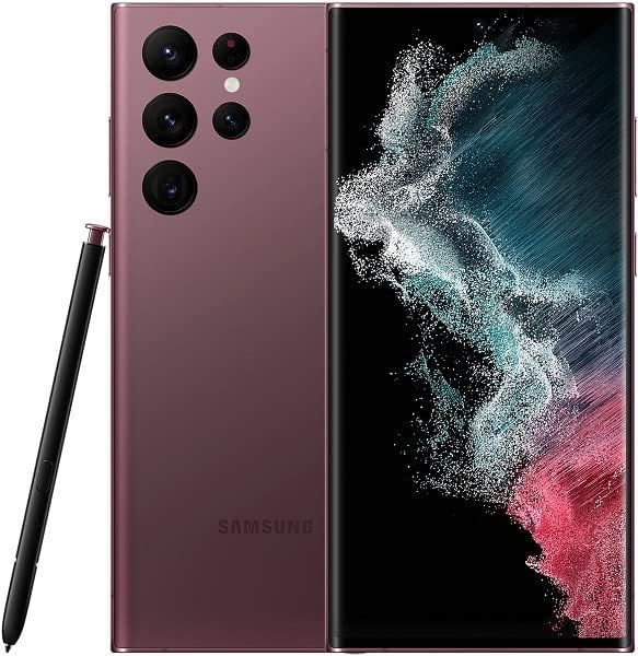 Samsung Galaxy S22 Ultra S9080 5G 5G 512GB 12GB Tvornica RAM-a Otključana globalna verzija - Burgundija