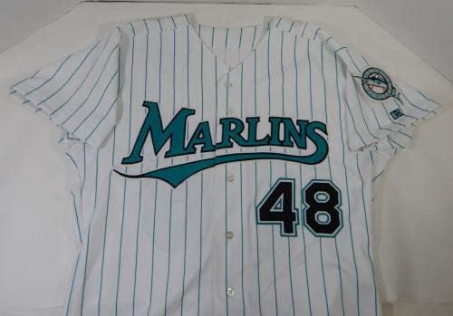 1993-02 Florida Marlins 48 Igra izdana Bijeli dres 46 309 - Igra Polovni MLB dresovi