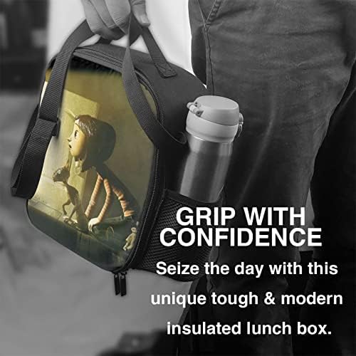 NIKROAD Animirani Cora'line filmske torbe za ručak, smiješne Anime kutije za ručak, izdržljiva izolovana